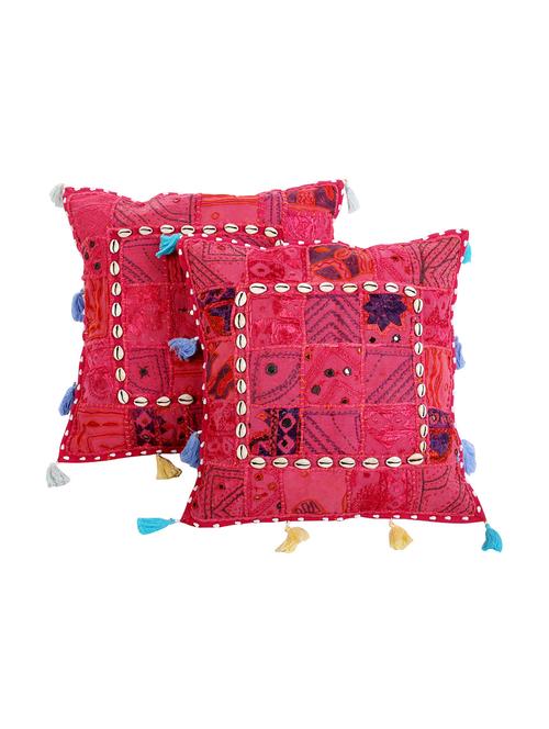 cotton set of 2 rajasthani traditional cushion cover by rajrang - 14425440 - Very Small Image - 1