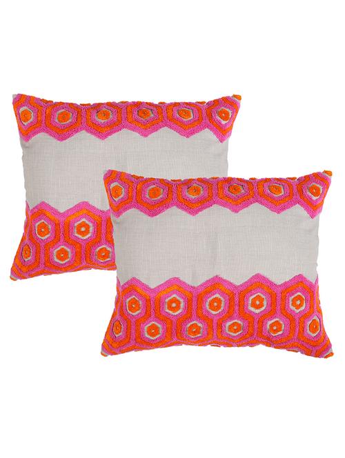linen set of 2 rajasthani traditional cushion cover by rajrang - 14425467 - Very Small Image - 1