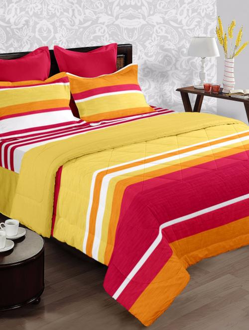pure cotton king size double bed sheet with 2 pillow covers - 14425705 - Very Small Image - 1