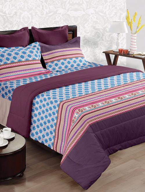 pure cotton king size double bed sheet with 2 pillow covers - 14425710 - Very Small Image - 1