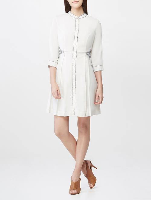 white viscose shirt dress - 14427714 - Very Small Image - 1