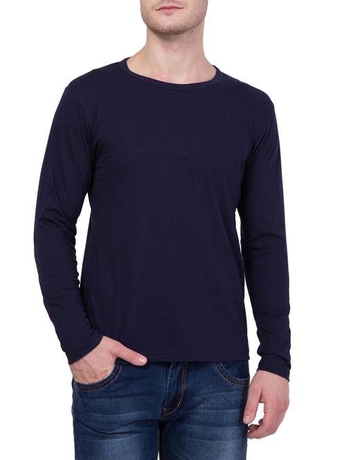 dark blue cotton t-shirt - 14428011 - Very Small Image - 1