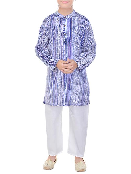 purple cotton kurta set - 14428911 - Very Small Image - 1