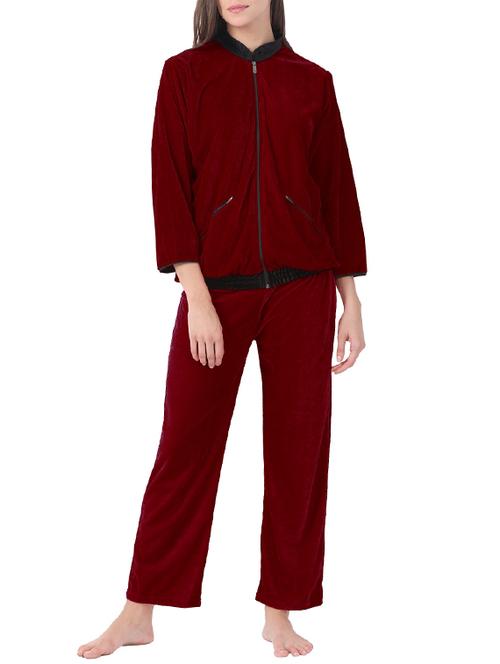 red velvet pyjama set nightwear - 14429115 - Very Small Image - 1