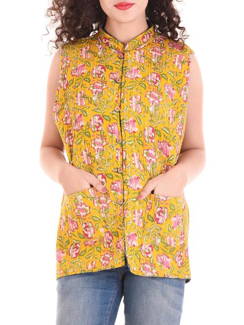 yellow cotton jacket - 14429198 - Very Small Image - 1