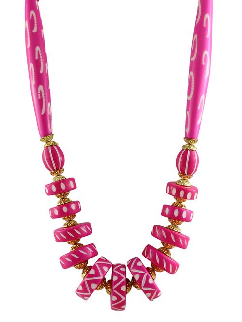 pink metal short necklace - 14429442 - Very Small Image - 1