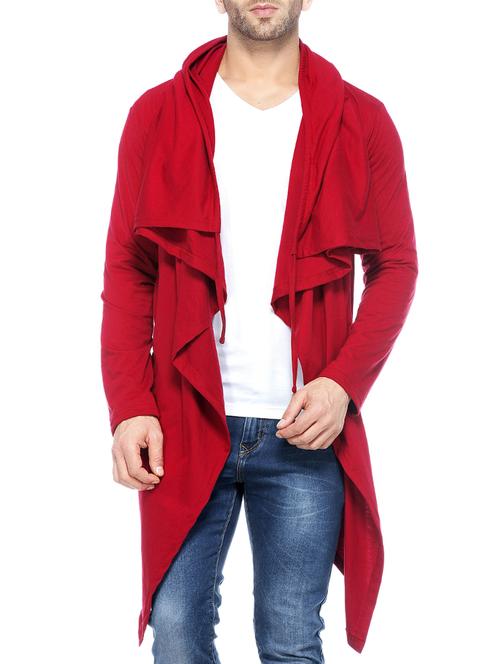 red cotton shrug - 14430711 - Very Small Image - 1