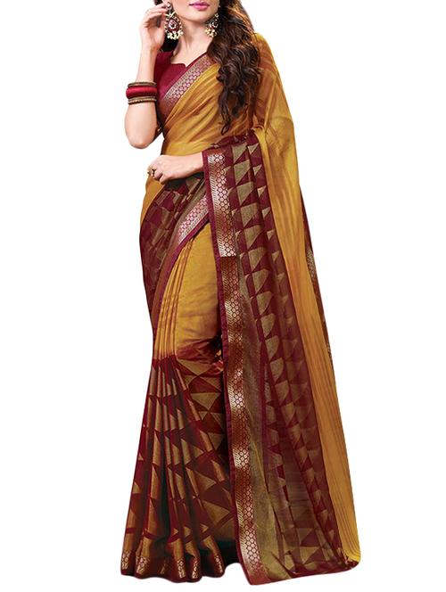 multi colored georgette printed saree with blouse - 14430983 - Very Small Image - 1