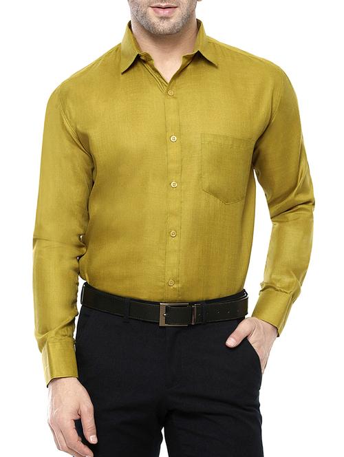 green cotton blend formal shirt - 14431388 - Very Small Image - 1
