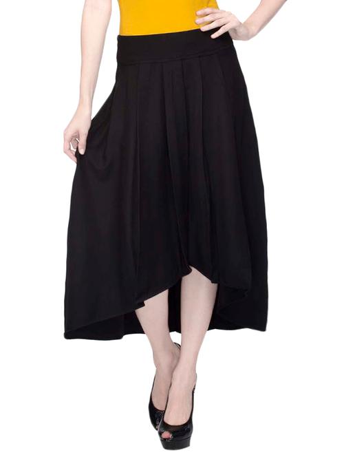 black cotton asymmetric skirt - 14431458 - Very Small Image - 1