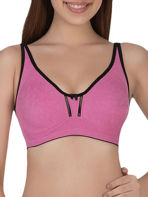 pink cotton bra - 14432804 - Very Small Image - 1