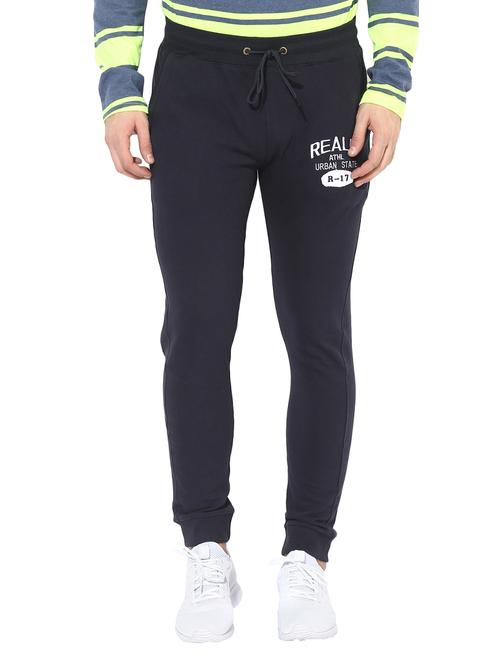 dark blue cotton joggers - 14433190 - Very Small Image - 1