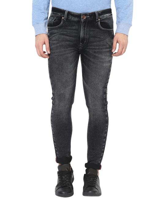 black cotton blend washed jeans - 14433202 - Very Small Image - 1