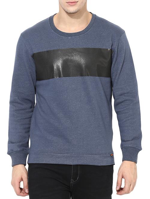 blue cotton sweatshirt - 14433248 - Very Small Image - 1