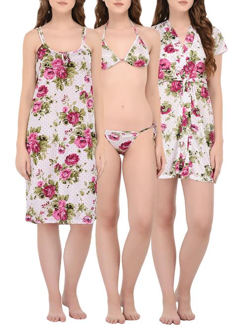 multi colored satin nightwear set - 14434607 - Very Small Image - 1