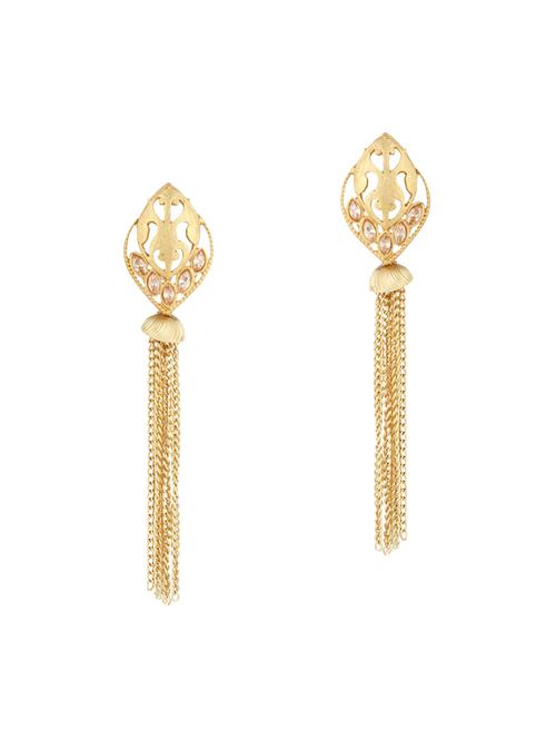 multi colored brass drop earring - 14434905 - Very Small Image - 1