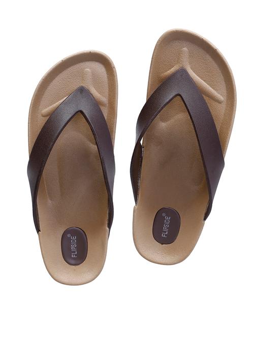 brown rubber toe separator flip flops - 14435185 - Very Small Image - 1