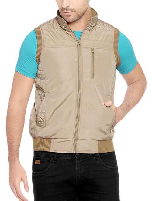 beige nylon casual jacket - 14435935 - Very Small Image - 1