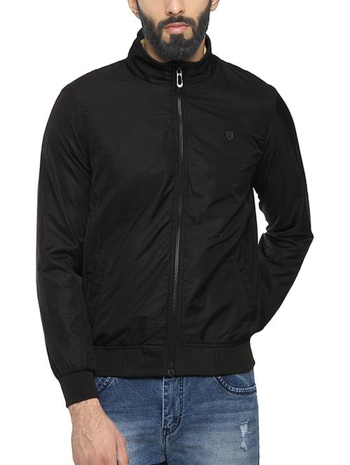 black nylon casual jacket - 14435973 - Very Small Image - 1