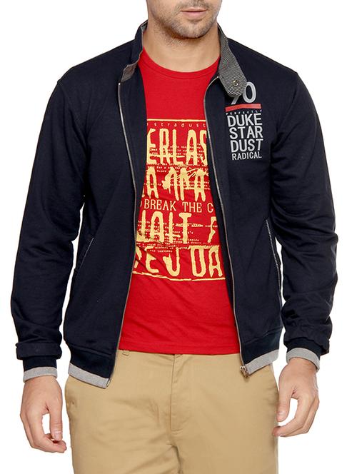 dark blue polyester casual jacket - 14435999 - Very Small Image - 1