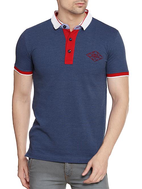 blue cotton t-shirt - 14436678 - Very Small Image - 1