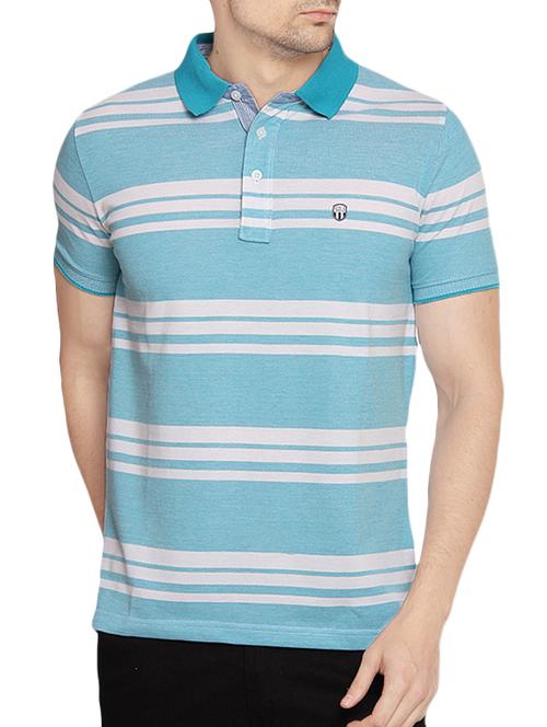 turquoise cotton t-shirt - 14436689 - Very Small Image - 1