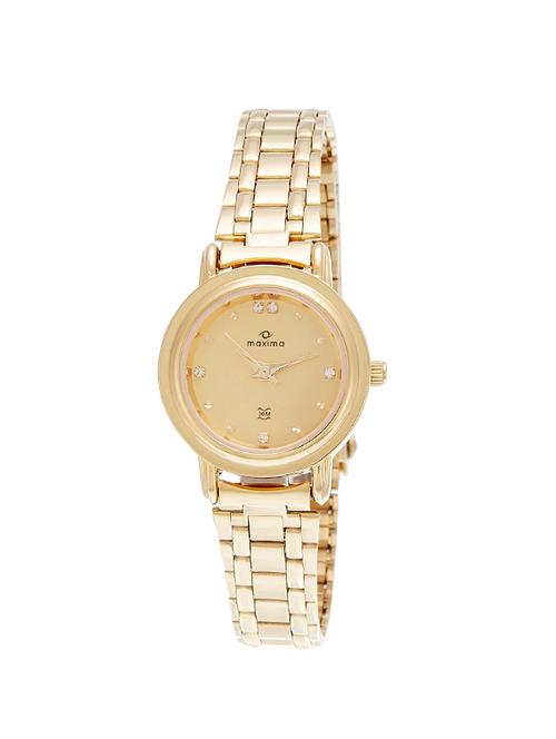 maxima analog gold dial women's watch - 01148cmly - 14437354 - Very Small Image - 1