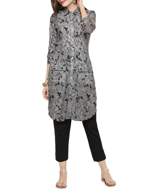 printed straight kurta - 14437435 - Very Small Image - 1