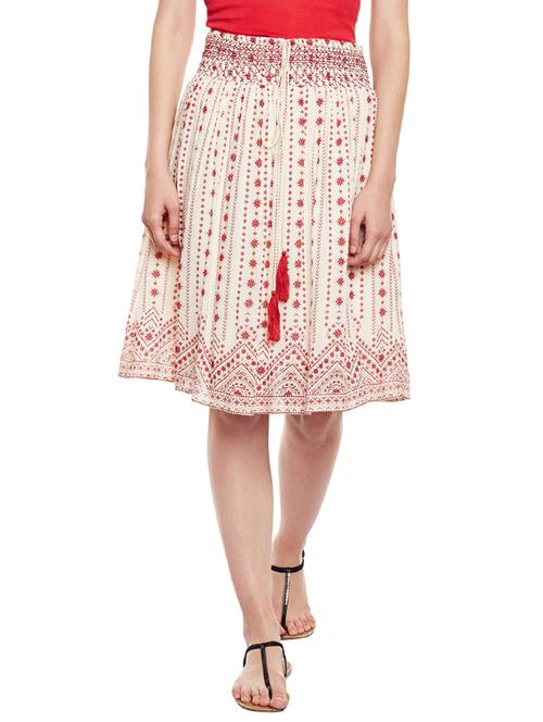 cream a-line skirt - 14438478 - Very Small Image - 1