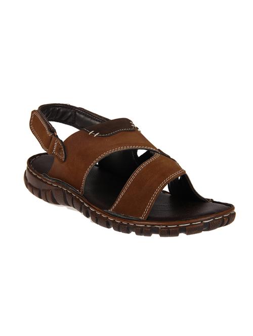 tan leatherette back strap sandals - 14438712 - Very Small Image - 1