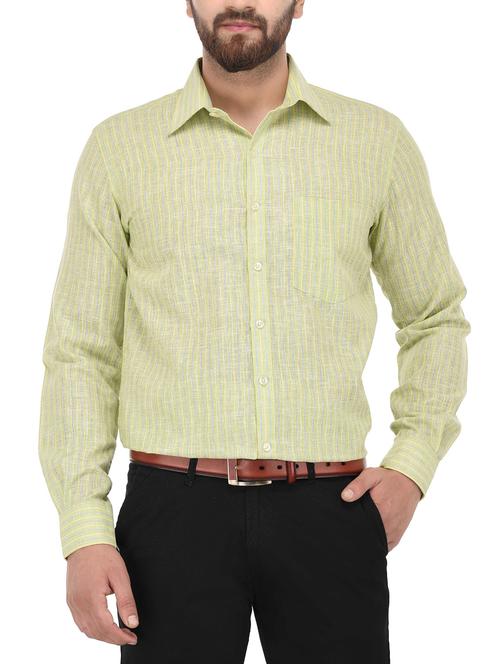 green cotton formal shirt - 14439976 - Very Small Image - 1