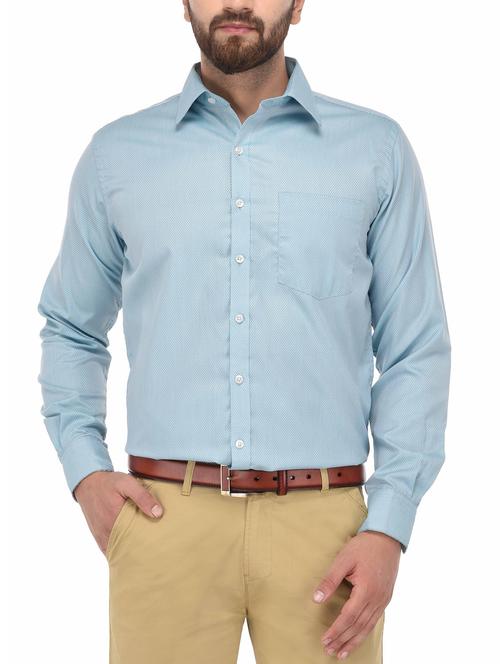 light blue cotton formal shirt - 14439982 - Very Small Image - 1