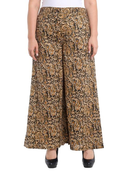 black cotton printed palazzo - 14441831 - Very Small Image - 1