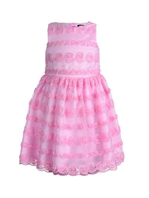 pink polyester frock - 14442016 - Very Small Image - 1