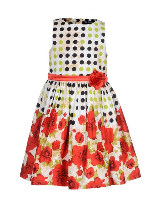 red polyester frock - 14442027 - Very Small Image - 1