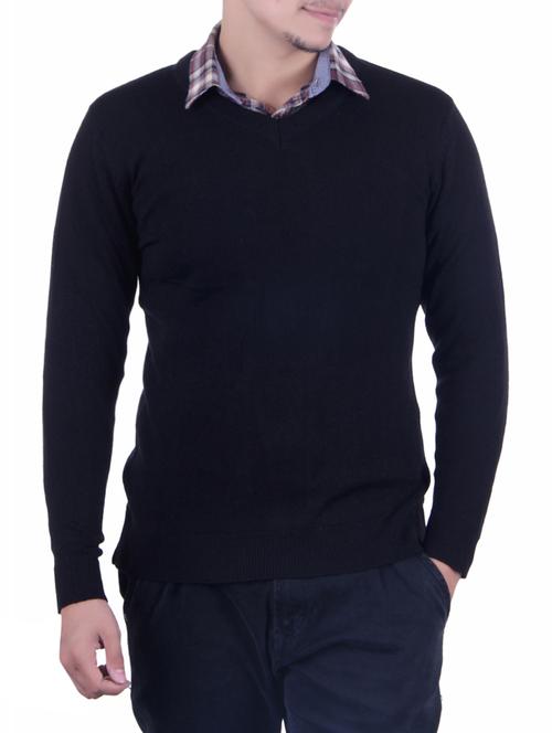 black solid pullover - 14442199 - Very Small Image - 1