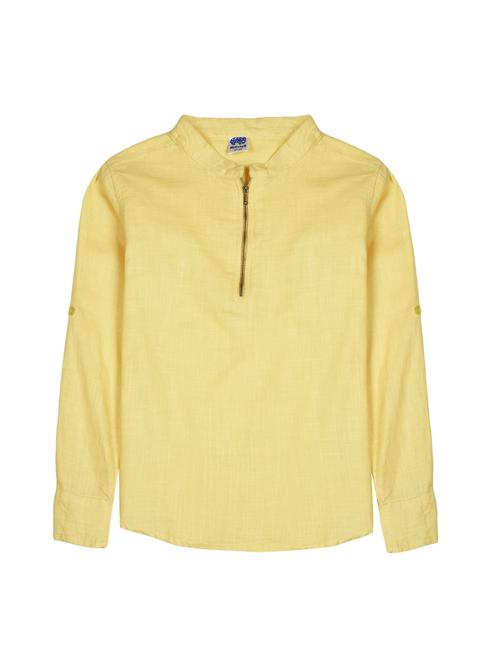 yellow cotton kurta - 14444839 - Very Small Image - 1
