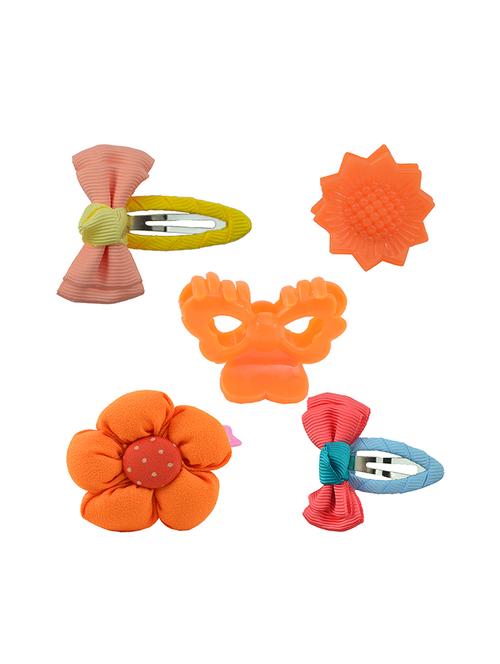 orange plastic hair clips set - 14444865 - Very Small Image - 1