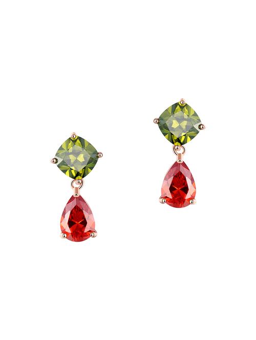 multi colored copper drop earrings - 14445021 - Very Small Image - 1