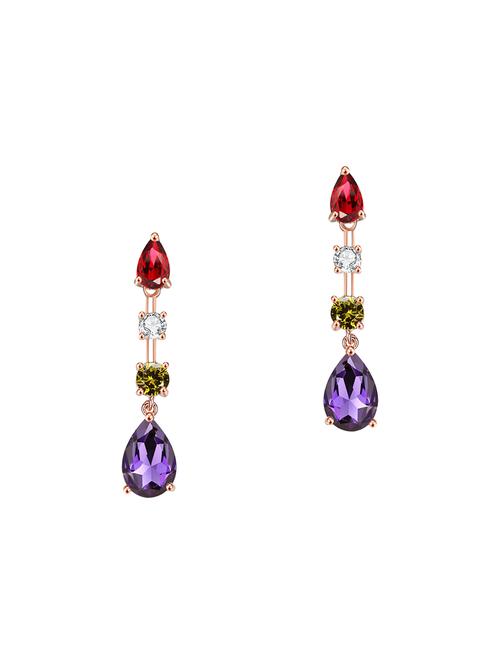 multi colored copper drop earrings - 14445037 - Very Small Image - 1