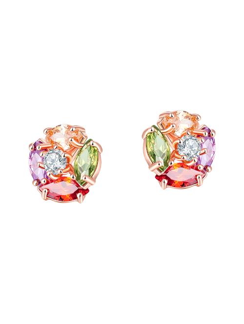multi colored copper studs earrings - 14445045 - Very Small Image - 1
