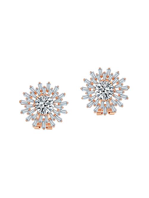 white copper studs earrings - 14445085 - Very Small Image - 1