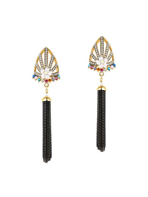 multi colored copper drop earrings - 14445161 - Very Small Image - 1
