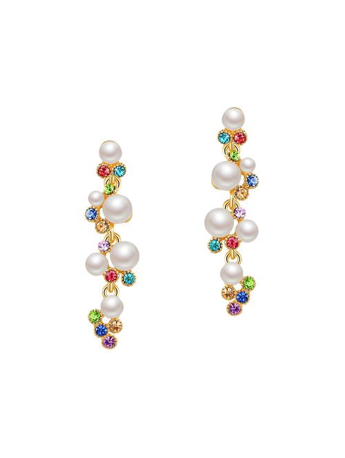 multi colored copper drop earrings - 14445178 - Very Small Image - 1
