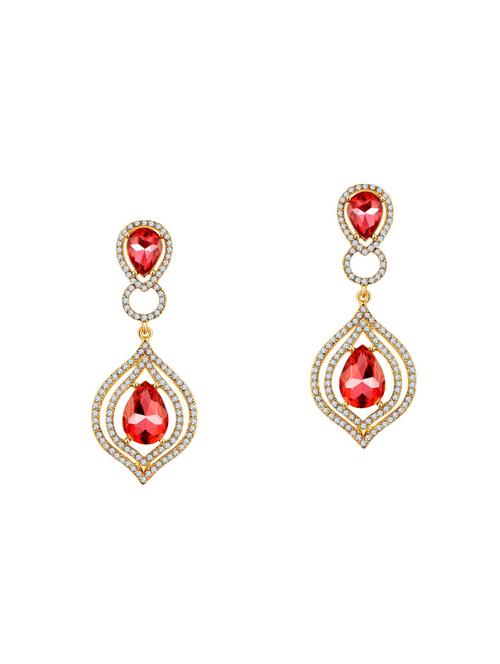 red copper drop earring - 14445200 - Very Small Image - 1