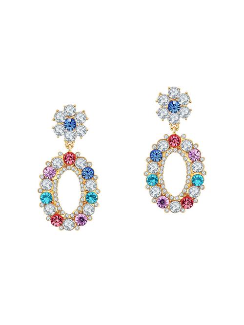 multi colored copper drop earrings - 14445213 - Very Small Image - 1