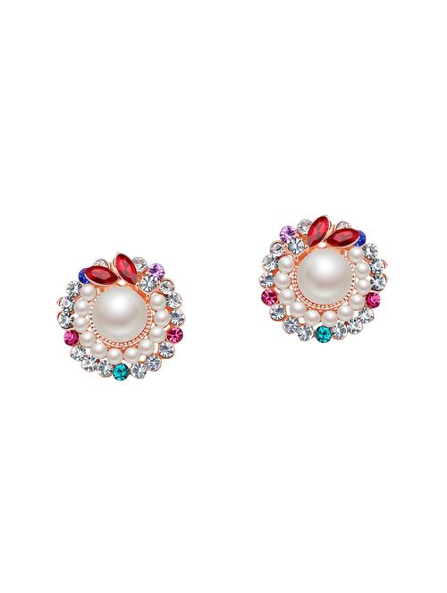 multi colored copper studs earrings - 14445261 - Very Small Image - 1