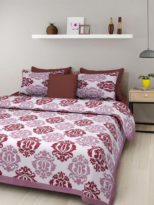 pure cotton rajasthani traditional double bed sheet with 2 pillow covers - 14446416 - Very Small Image - 1