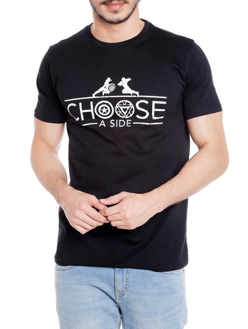 black typographic chest print t-shirt - 14448088 - Very Small Image - 1
