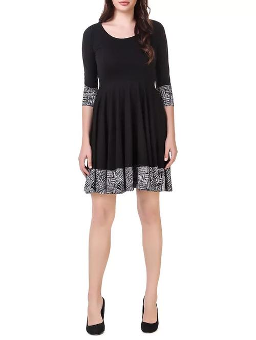 black fit & flare dress - 14448406 - Very Small Image - 1